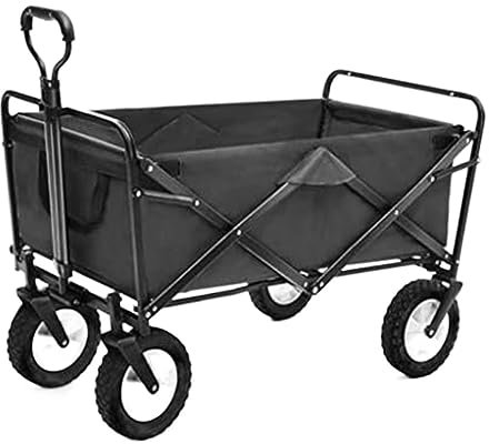 VONGAZ Faltbollerwagen Bollerwagen Handwagen Klappbarer Gartenwagen, Robuster Wagen, Einkaufswagen Für Outdoor-Camping, Angeln, Zugwagen Mit 4 Rädern Faltwagen Strandwagen Transportwagen