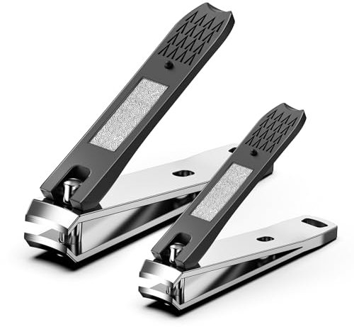 BEZOX Exquisites Nagelknipser Set, 2-teilig, Nagelknipser für Fingernägel und Zehennägel, hochwertiger, scharfer, robuster Fingernagelknipser aus Edelstahl