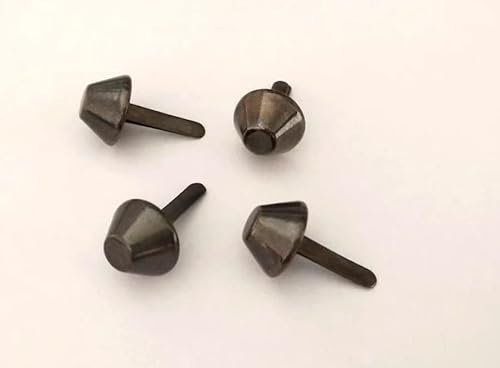 Polsternägel, antike Druckknöpfe, 50 Stück, for Geldbörsen, Gepäck, Taschen, Fußnägel, Eiseneimer, Nagelköpfe, Brads, Kastennägel, 12 mm, Hardware, geeignet for Schulbüro (Farbe: Schwarz, Größe: 10 (F