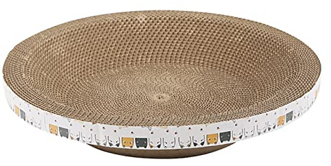 Aizuoni Kratzbrett Für Katzen - Schalenförmige, Langlebige Kratzbaum-Pappstämme Mit Hoher Dichte | Corrugated Lounge Kratzpappe Für Katzen Bett, Katzen Kratzmöbel Für Couch&Teppiche&Sofas