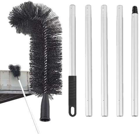 Fenytay Gutter Cleaning Brush, Gutter Cleaning, Extendable Gutter Cleaner Retractable Roof Brush Cleaner | Safe and Effective Gutter Cleaning Tools for Removing Leaves, Debris, Branches, and Dust