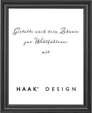 HaakDesign Bilderrahmen Barockrahmen Luna 80x121cm Schwarz (matt)