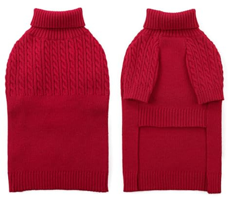 CITÉTOILE Hundepullover Rollkragen Strickpullover für mittl Hunde M | Warmer Hunde Pullover, Hundepulli für Kleine Mittle Große Hunde, Geeignet für Herbst-Winter-Spaziergänge, Reisen
