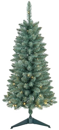 Pre-Lit Artificial Christmas Tree 3Ft, Battery Operated Desktop Xmas Tree with 50 LED 160 Branch Tips Mini Christmas Tree Decoration Indoor Outdoor