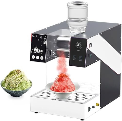 RayGenius Raffreddamento Ad Aria Commerciale 160kg/24h Corea Bingsu Macchina Snow Ice Maker Shaver Macchina Snowflake Ice Machine Macchina del Ghiaccio Continuo,Mechanical-60KG