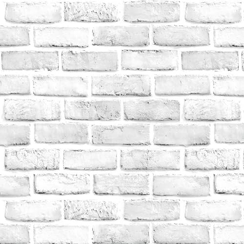 Wallbender Carta da Parati Autoadesiva Mattone Vintage Decorativo Sfondo Adesivo Vinile Rimovibile Impermeabil Finta Pietra Carta da Parati Decorativa Pellicola Adesiva per Cucina Muro