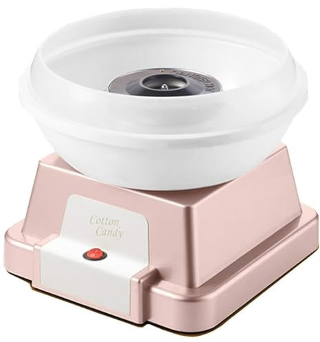 SHANRROW Retro Cotton Candy Machine, Household Mini Hard Sugar Candy Floss Maker, for Kids Birthday Party Festival Gift,Pink