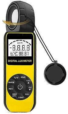 Luxmètre Compteur De Lumière D'éclairement Numérique Mesureur D'éclairement De Température Ambiante Portable Avec Une Plage Allant Jusqu'à 300 000 Lux Luxmete Mesure stable
