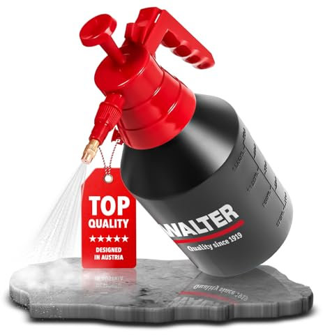 WALTER Drucksprühgerät 1,5L – Gartenspritze mit Verstellbarer Düse, max. 3 bar Druck, leicht & handlich, für Pflanzenschutz, Unkrautvernichter & Reinigungsmittel