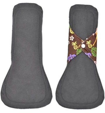 HOODANCOS 6 Toallas Menstruales Reutilizables y Lavables de Algodón, Tamaño L, Livianas Protección Antifugas para Mujer, Paquete de 6 Unidades Color Aleatorio