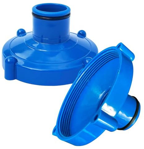 UTEFIF 2 adaptadores para aspiradora de piscina para manguera de aspiración, limpieza rápida de la piscina, adaptador para filtro adicional para piscinas de 80 mm a 32 mm, color azul, con círculo de