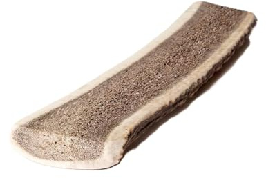 BAUTASTIC Hirschhorn für Hunde halbiert - Größe M für Hunde von 10 bis 20 kg - Kauknochen für Hunde - 100% natürliches Kauspielzeug - Entfernt Tartat - reich an Mineralien (M)