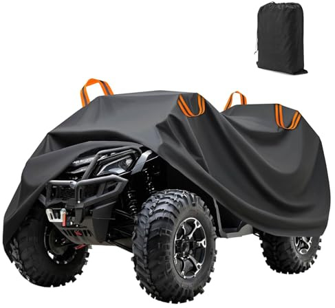 ASICPLB Quad Abdeckplane ATV Abdeckung für TGB Blade 1000 SE 2000–2010, Quad Abdeckung mit Winddichte und Reflektionsstreifen, Reißfeste Kratzfest für Alle Jahreszeiten Geeignet,A Orange