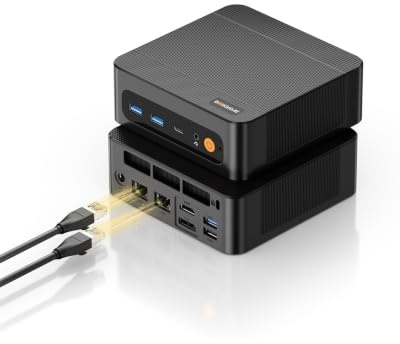 BOSGAME Mini PC AMD Ryzen 9 6900HX, 8 cœurs/16 Threads jusqu'à 4,9 GHz, Radeon 680M, LPDDR5X 24 Go de RAM, SSD NVMe, USB4, WiFi 6E, Double LAN, écran 4K à 3 Voies, Gaming et PC d'affaires
