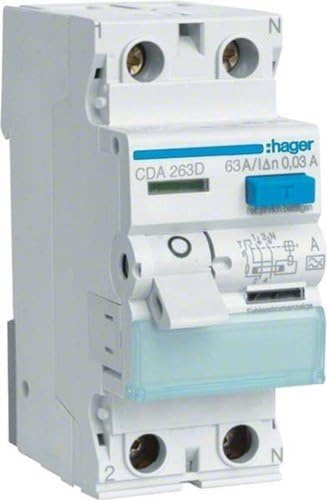 Hager CDA263D FI-Schalter 63A 30mA A-Typ 2-polig