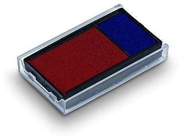 Trodat 6/4912/2 Stempelkissen Austauschkissen Ersatzkissen Farbe BLAU-ROT für Trodat Printy 4912, 4952, 4912 Typo, Office Printy