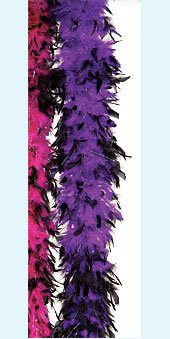 70g Purple/Black Feather Boa Costume Accessory