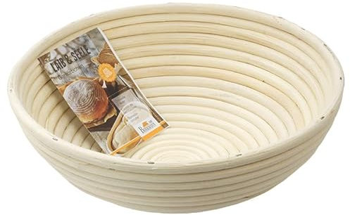 Birkmann, Laib & Seele Gärkörbchen rund, Ø 25 cm, Peddigrohr, Brotkorb für Teige und Brote bis 2000 g, 208971