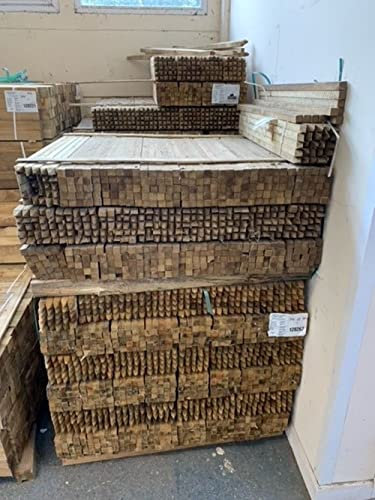 25 pack of 90cm tall x 25mm square pointed wooden plant stakes - pressure treated for long life