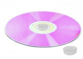 CD-rosetta schiuma di plastica rotondo 150 pezzi - Bianco