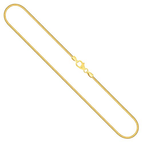EDELIND Goldkette, Tondakette Gelbgold 585/14 K, Länge 50 cm, Breite 1.5 mm, Gewicht ca. 11.1 g., NEU