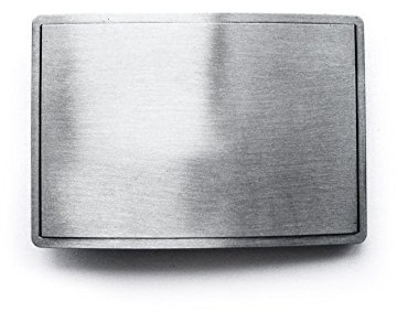 eeddoo® Gürtelschnalle Classic - Silber (Buckle für Wechselgürtel für Damen und Herren | Belt Frauen Männer Oldschool Rockabilly Metall Gothic Wave Rock Biker Western Trucker Casino Skull)