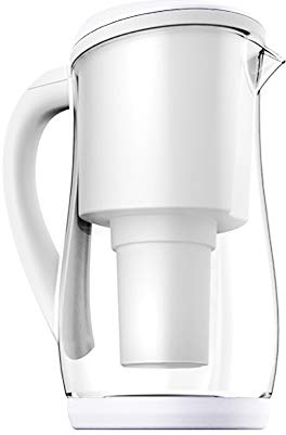 Gentoo Glass (White) Alkaline Water Filter Pitcher 1.5L with 1 x Gentoo Filter Cartridge