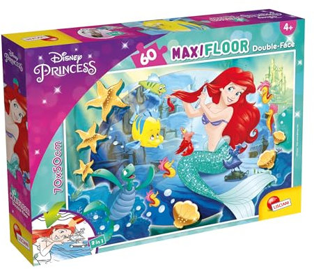 Liscianigiochi, Disney Little Mermaid Princess Puzzle, 60 Pezzi, Multicolore, 74167