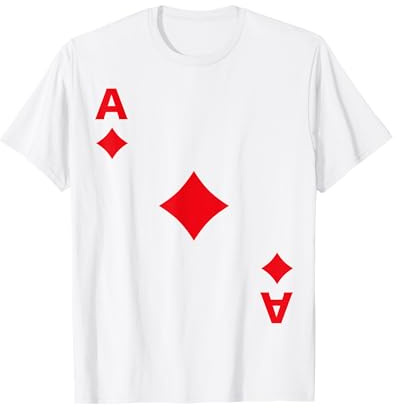 Spielkarte Karo Aß Ace Karte Kostüm Fasching Ass Gruppen T-Shirt