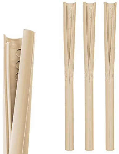 HELY ClickStraw Strohhalm-Set – Trinkhalme wiederverwendbar aus recycelbarem Kunststoff, Mehrweg-Halme Made in Germany, in Champagner, Länge 190 mm, 3er Pack | Trinkhalme wiederverwendbar, recycelbarer Kunststoff, Made in Germany