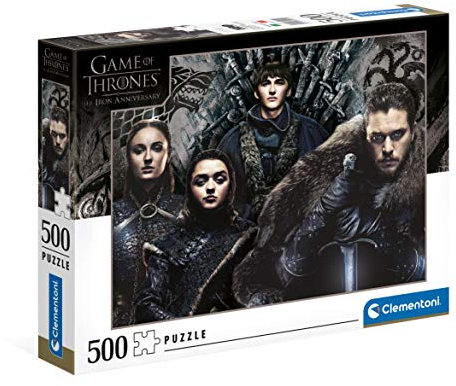 Clementoni - 35091 - Puzzle Game of Thrones - Puzzle 500 Teile - Made in Italy - Legespiel Puzzle, Geschicklichkeitsspiel für die ganze Familie, Erwachsenenpuzzle ab 10 Jahren, Puzzle Erwachsene