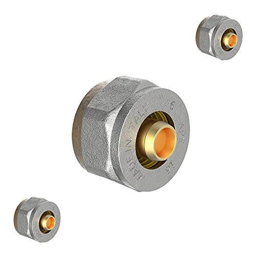 KIRCHHOFF | MSVR Rohr | 3er Set | Klemmringverschraubung 20 mm x 3/4 | Aluverbundrohr | für Heizung | Fußbodenheizung | DVGW zertifiziert | Trinkwasser geeignet | Made in Europe | 3 Stück