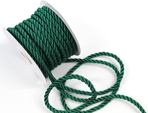 CaPiSo Kordel 10m x 6mm Drehkordel Dekoband Kordelband Schnur Kordelschnur (Dunkelgrün)