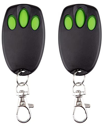LAWOHO 84335E 4335E Handheld Transmitter for Motorlift, Chamberlain, Liftmaster 94335E 84330EML 4330E ML500 ML700 ML1000EV 433MHz Keychain Mini Garage Door Opener Remote Control 2 Pack