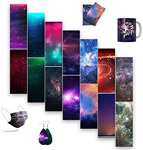 LUCKIGUCK Infusible Lot de feuilles de papier transfert pré-imprimées teintées par sublimation thermocollantes pour t-shirt et tasse (type H, 11,5 x 30,5 cm)