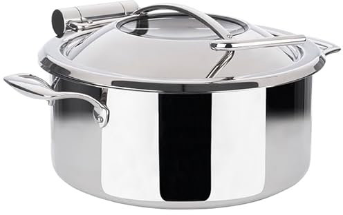 APS 12330 Chafing Dish, 4 Piezas, Juego de 30,5 cm de diámetro, Altura: 17,5 cm, Acero Inoxidable 18/8