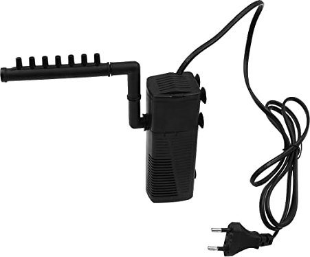 ANCLLO 3 in 1 Aquarium Submersible Filter Pump with Spray Rod with Oxygen Pumped Water Filtration, Built-in Filter Pump, Suitable for Small Fish Tank/Turtle Tank/Aquarium, 5W