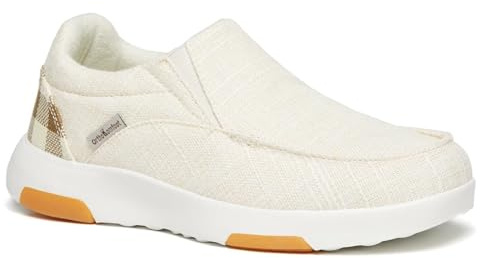 Women's Orthopedic Slip-On Loafers Walking Shoes: Stylish Casual Plantar Fasciitis Work Shoes for Pronation, Orthotic Cushion Shoes with EVA+Rubber Sole for Travel Athletic Beige Size 7.5