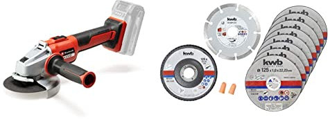 Einhell Professional Akku-Winkelschleifer AXXIO 18/125 Q Li-Solo Power X-Change (18 V, Ø 125 mm, 33 mm Schnitttiefe, Brushless, Quick-Fix-Nut, inkl. Trennscheiben-Set, ohne Akku)