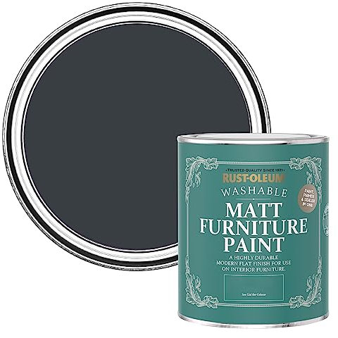 Rust-Oleum Grey Furniture & Skirting Board Paint in Matt Finish - Anthracite (RAL 7016) 750ml