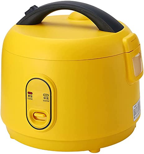 Olla Arrocera Eléctrica De 2L Olla Arrocera Pequeña con Olla Arrocera Antiadherente Extraíble para Cocinar Arroz, Carne O Gachas 400W,Amarillo