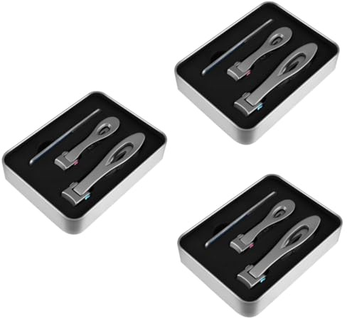 Healeved 9pezzi Pz Set Professionale Di Tronchesi Per Unghie Acciaio Inossidabile Adatto Per Uomini Donne e Anziani Kit Manicure Completo Impugnatura Antiscivolo Per Unghie Spesse e Normali