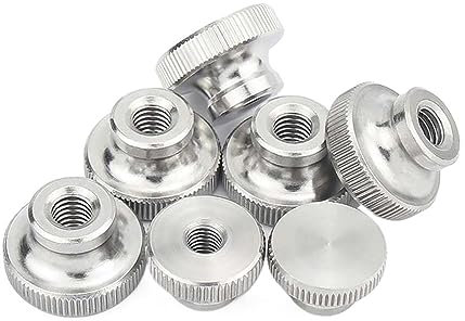 Handdrehschraube, 1/2 Stück M3, M4, M5, M6, M8, M10, 304 Edelstahl, Doppelstufeneinstellung, Rändelmutter, Handfestziehen der Rändelmutter, 3D-Drucker, Vorhangwand (Farbe: Blindloch_1 Stück M8)(Blind