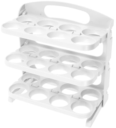 BUGUUYO Huevera Plegable Para Nevera Organizador De Huevos Bandeja Lateral Dispensador De Huevos Almacenamiento