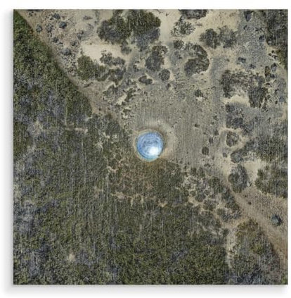 artboxONE Holzbild 60x60 cm Natur Skypearl on Beach - Fuerteventura von Künstler Dienstleistungsdrohne.de