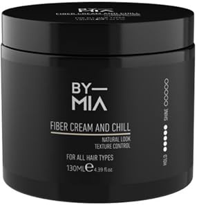 BY MIA Fiber Cream and Chill 130 ml - Hair Cream for Men | Strong Hold, Natural Matte Finish | Texture Control | Fibre-Based Men's Hair Styling Cream