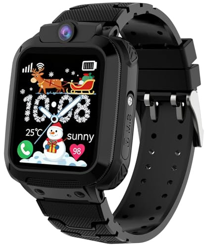 Tzzulsx Smartwatch Bambini GPS, Orologio Smartwatch Bambini con Telefono SOS IP68 Impermeabile Chat Vocale Modalità Classe Sveglia, Orologio Intelligente per Ragazza e Ragazzo
