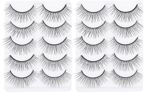 Zerodeko 10pairs Fake Eyelashes Artificial Eyelash Eye Makeup for Natural Look Makeup Lash for Everyday Use Fake Natural Lash for Party