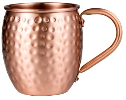 Kupferbecher - Handgefertigte Moskauer Mula-Tasse, 530 ml, poliertes Kupferflaschen-Design, eleganter Trinkbehälter, Vintage-Getränkebehälter | für Küche, Haus, Bar, Trinkwasser