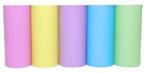 Film de impresión térmica de la cámara instantánea de 57 mm BPA Rollos de Papel fotográficos sin autoadhesivos Gratis compatibles con cámaras de impresión instantánea(9PCS White Sticky)